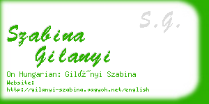 szabina gilanyi business card